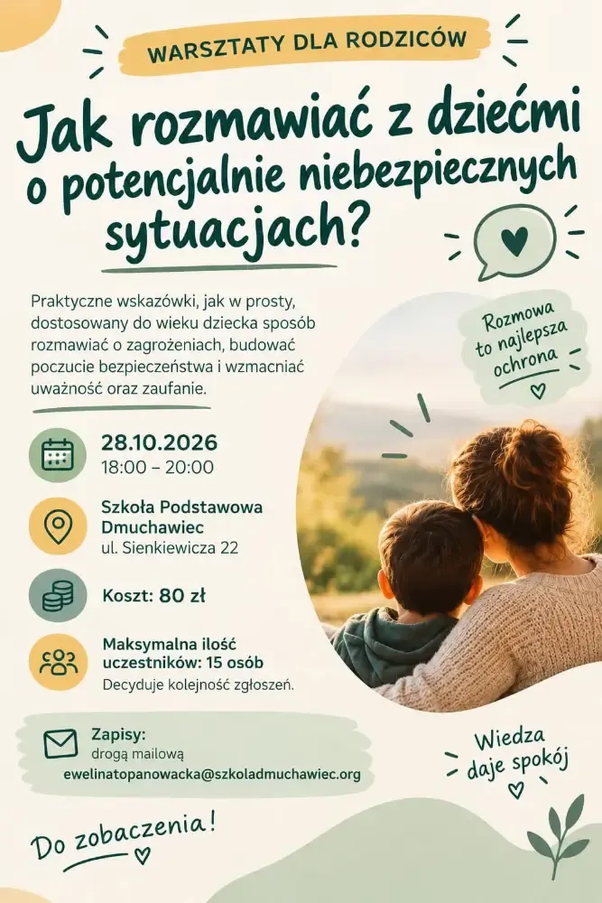 Warsztaty dla rodziców: jak rozmawiać z dziećmi o zagrożeniach